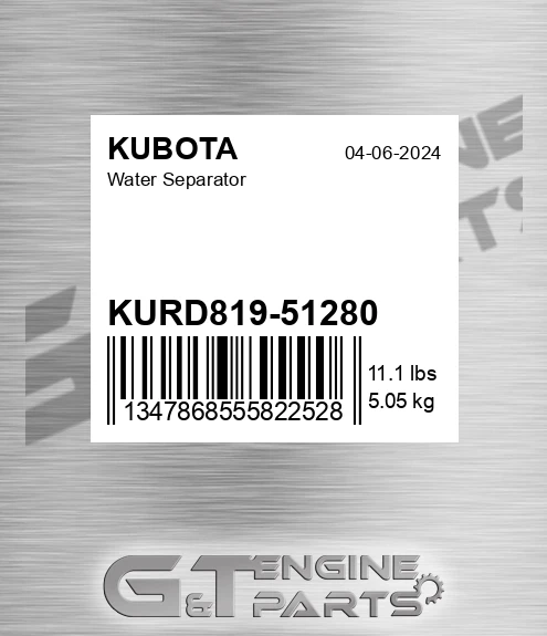 KURD819-51280 Water Separator for KUBOTA