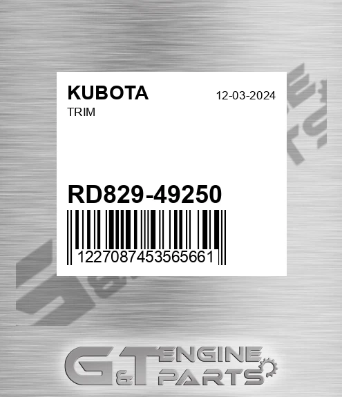 RD829-49250 Trim for KUBOTA
