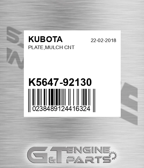 K5647-92130 Plate,mulch Cnt for KUBOTA