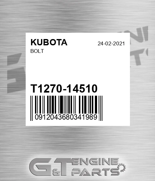 T1270-14510 Bolt