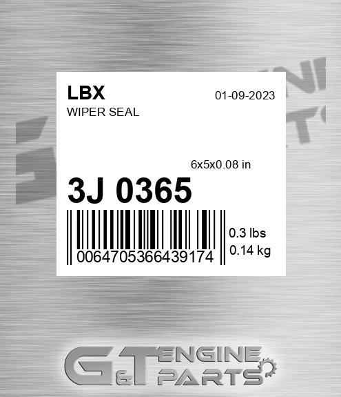 3J 0365 Wiper Seal