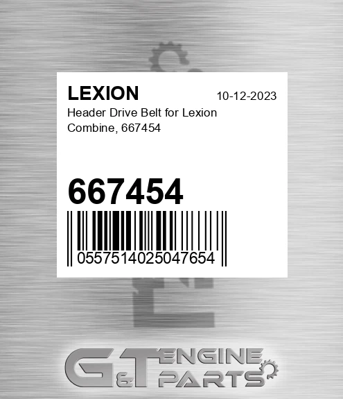 667454 LEXION Header Drive Belt For Lexion Combine,