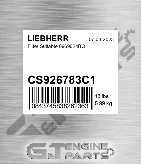 CS926783C1 Filter Suitable 0969624bq