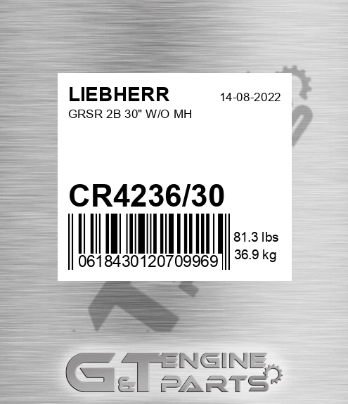 CR4236/30 Grsr 2b 30" W/o Mh