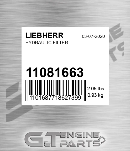 11081663 Hydraulic Filter
