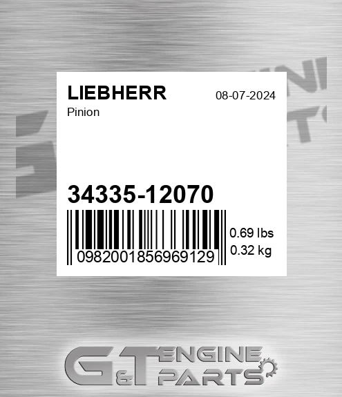 34335-12070 Pinion