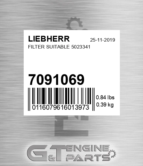 7091069 Filter Suitable 5023341