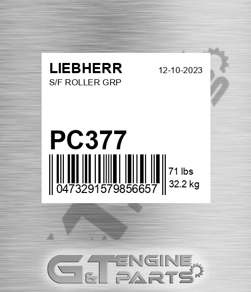 PC377 LIEBHERR S/f Roller Grp