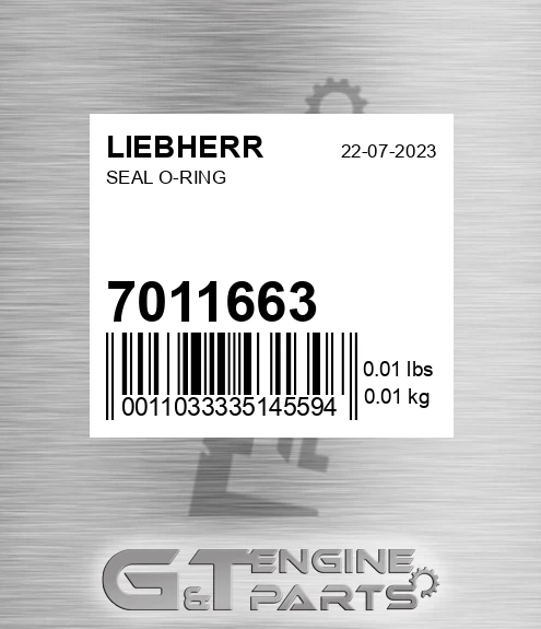7011663 Seal O-ring