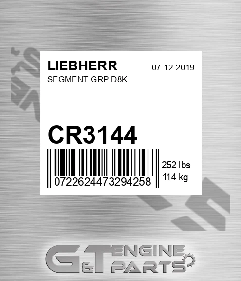 CR3144 Segment Grp D8k