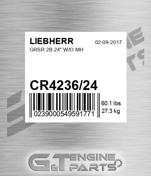 CR4236/24 Grsr 2b 24" W/o Mh