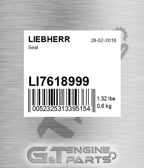 LI7618999 Seal for LIEBHERR