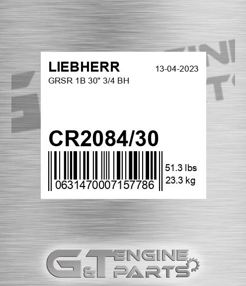 CR2084/30 Grsr 1b 30" 3/4 Bh
