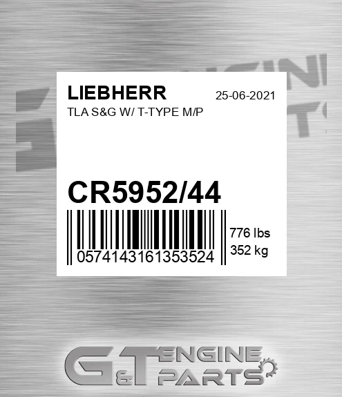CR5952/44 Tla S&g W/ T-type M/p