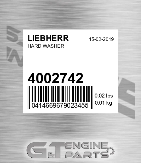 4002742 Hard Washer for LIEBHERR