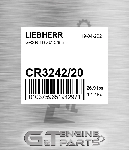 CR3242/20 Grsr 1b 20" 5/8 Bh