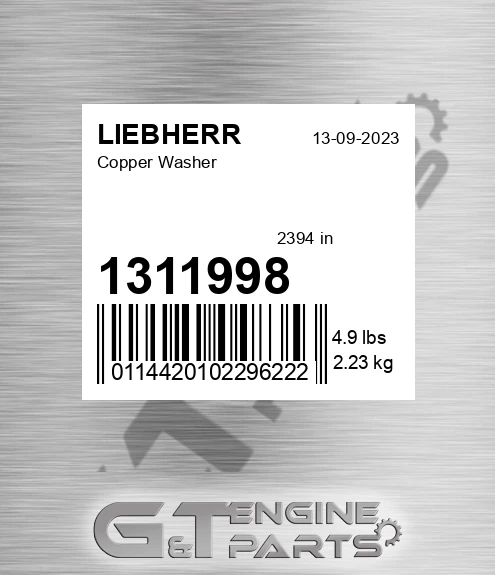 1311998 Copper Washer