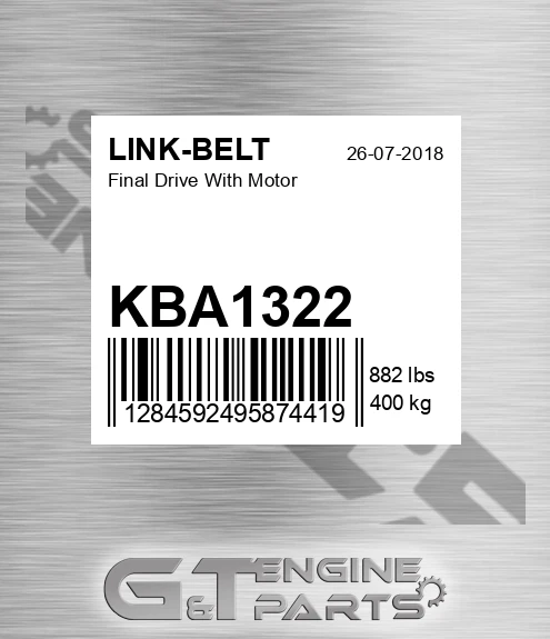 KBA1322 Final Drive With Motor for LINK-BELT