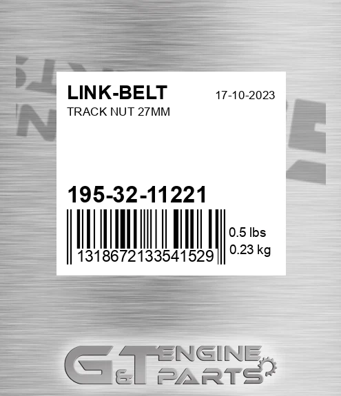 195-32-11221 Track Nut 27mm