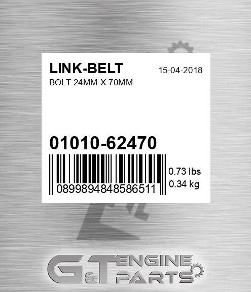 01010-62470 Bolt 24mm X 70mm