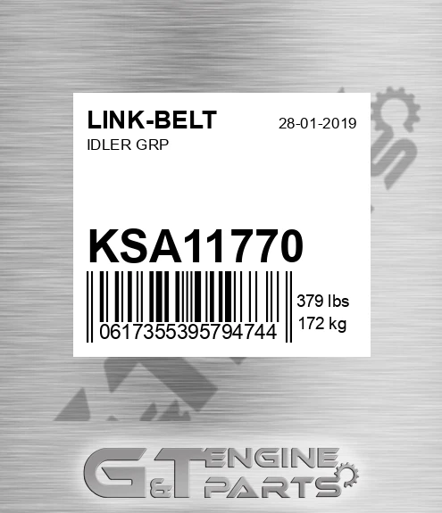 KSA11770 Idler Grp