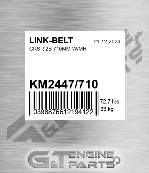 KM2447/710 Grsr 2b 710mm W/mh