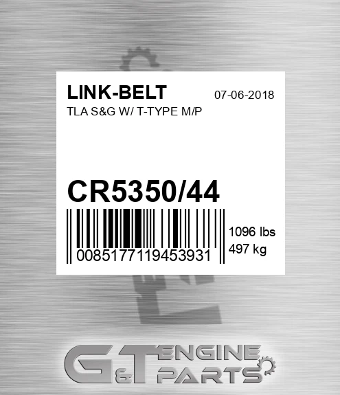CR5350/44 Tla S&g W/ T-type M/p