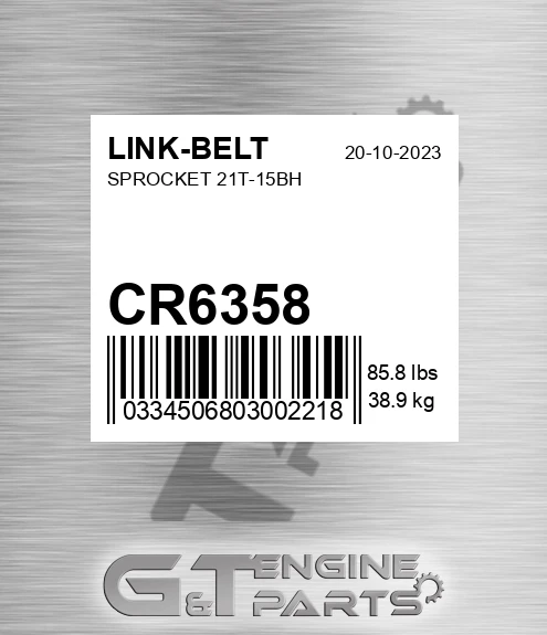 CR6358 Sprocket 21t-15bh