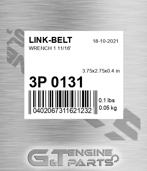 3P 0131 Wrench 1 11/16'