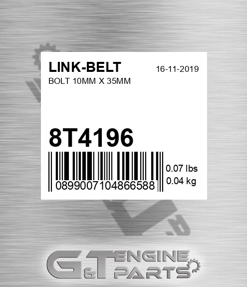 8T4196 Bolt 10mm X 35mm