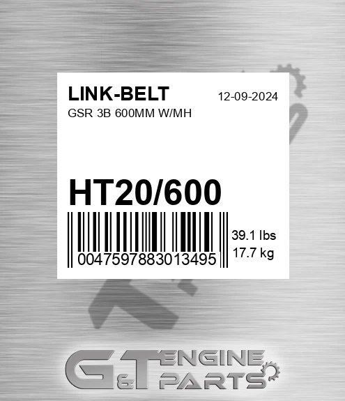 HT20/600 Gsr 3b 600mm W/mh