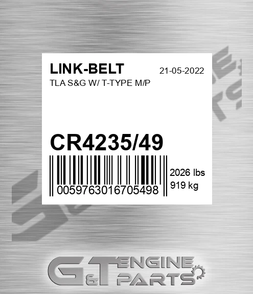 CR4235/49 Tla S&g W/ T-type M/p
