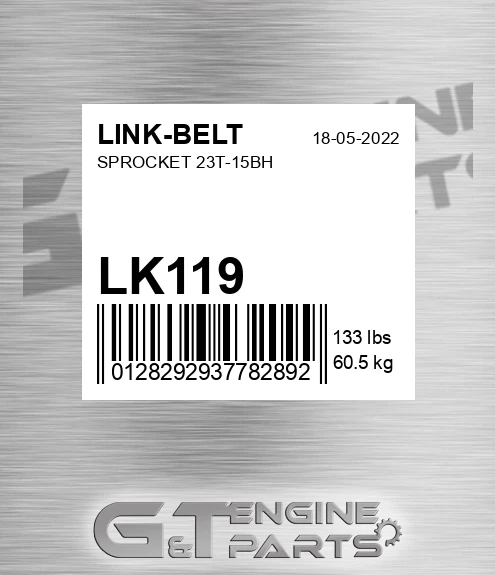 LK119 Sprocket 23t-15bh