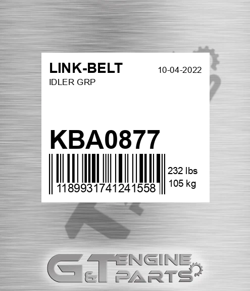 KBA0877 Idler Grp