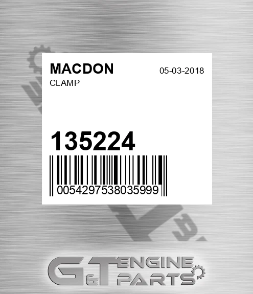 135224 MACDON Clamp