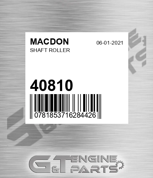 40810 MACDON Shaft Roller