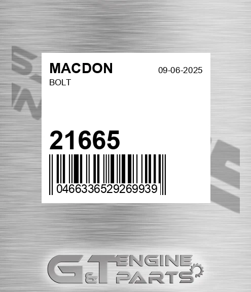 21665 MACDON Bolt