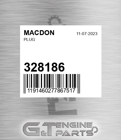 328186 MACDON Plug