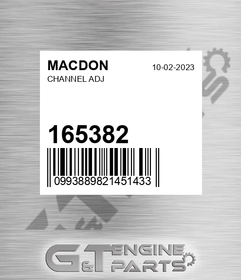 165382 MACDON Channel Adj