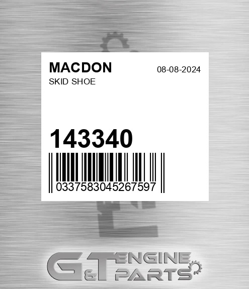 143340 MACDON Skid Shoe