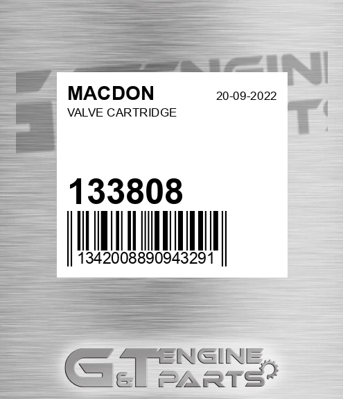 133808 Valve Cartridge