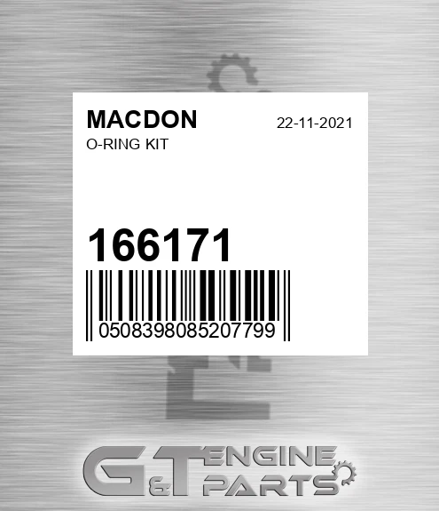 166171 MACDON O-ring Kit