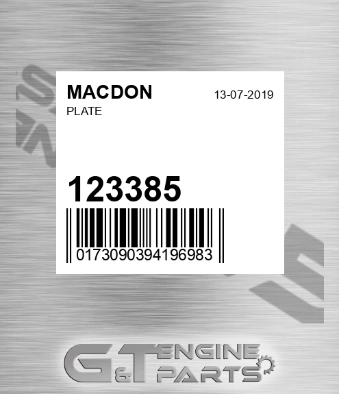 123385 Plate