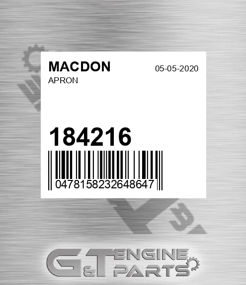 184216 MACDON Apron