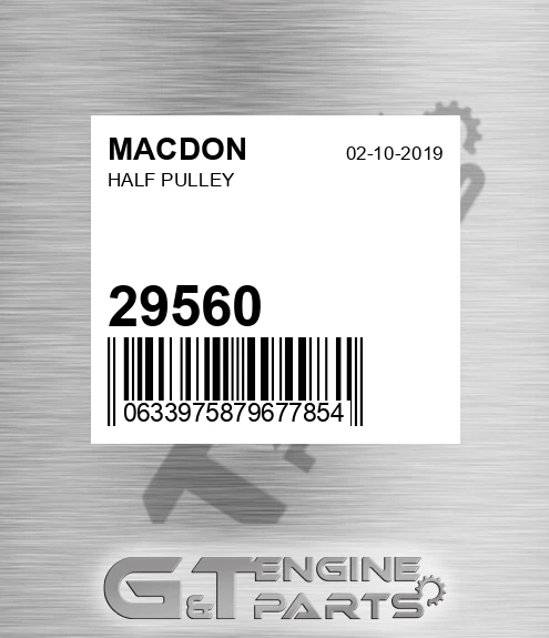 29560 MACDON Half Pulley