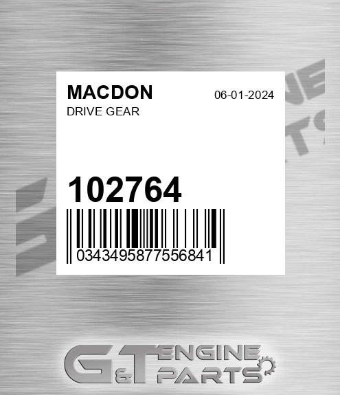 102764 MACDON Drive Gear