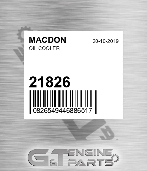 21826 MACDON Oil Cooler