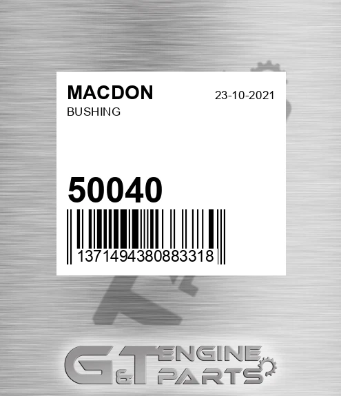 50040 MACDON Bushing