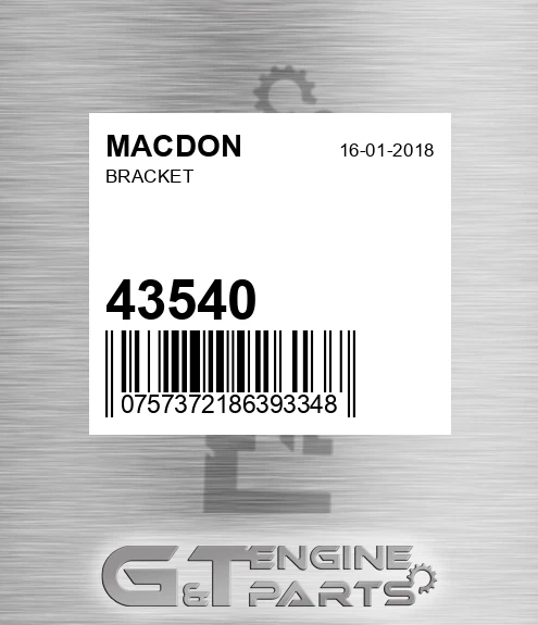 43540 MACDON Bracket