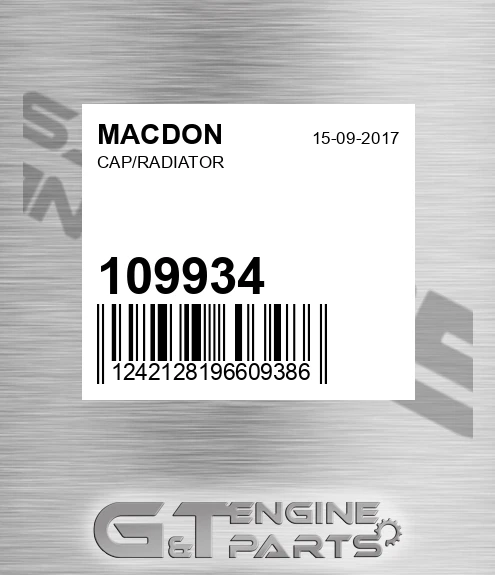 109934 Cap/radiator